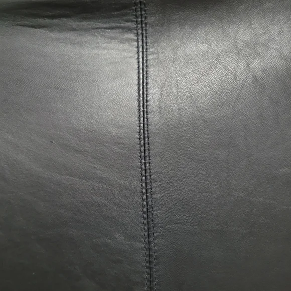 Vintage Leather Black Women's 1980's Jacket Blazer Retro shoulder pads - Picture 12 of 16